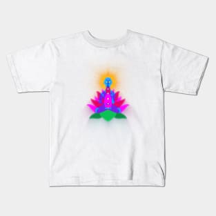 Chakra System Lotus Flower Yogi Design Kids T-Shirt